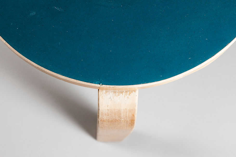 Thumbnail: Alvar Aalto Original 1950s Artek Blue 60 Stool, Finland