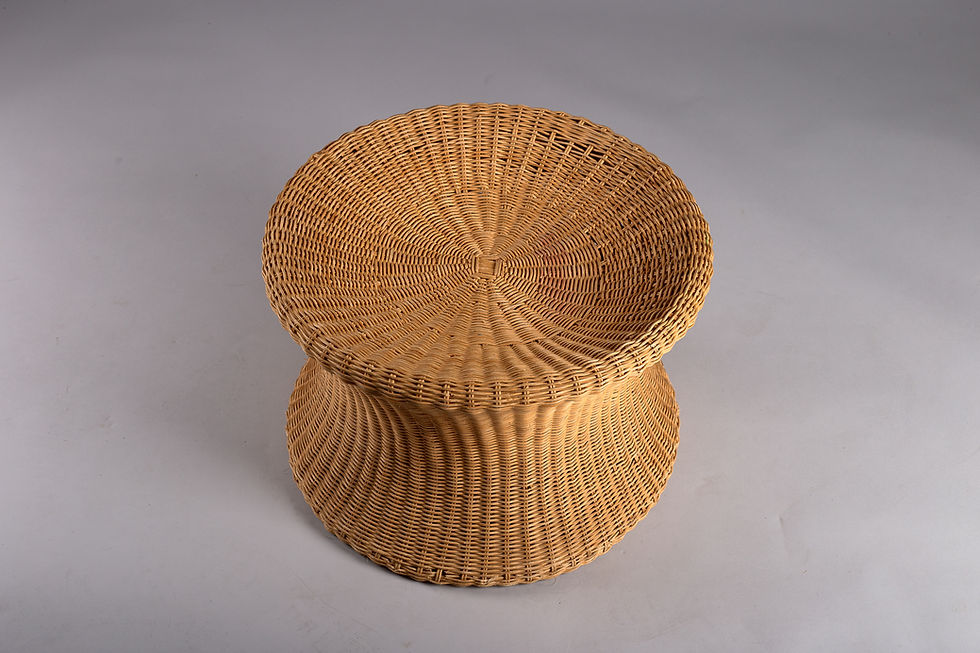 Thumbnail: Eero Aarnio, 1960's wicker Juttu stool for Artek