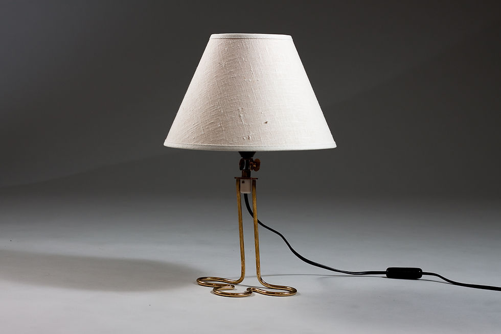 Mauri Almari, 1950's brass desk lamp for Idman Oy