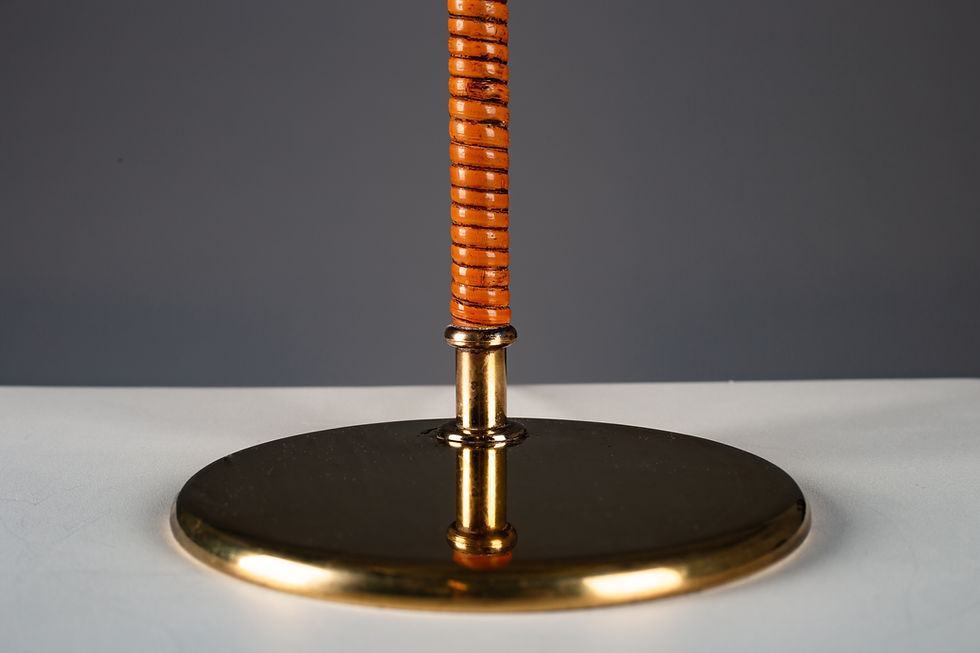 Thumbnail: Paavo Tynell, rare 1940s brass table lamp 9208, Taito Oy Finland