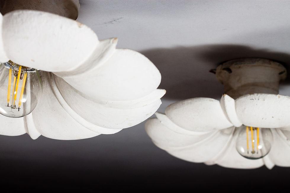 Beautiful vintage metal plafond lamps or wall sconces