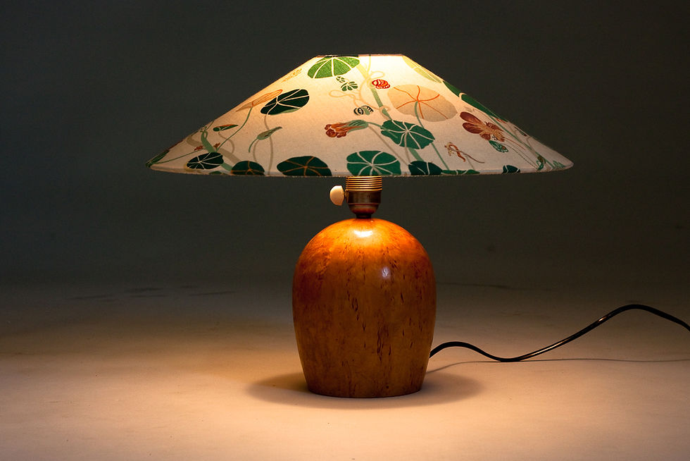 1930s Finnish solid birch table lamp