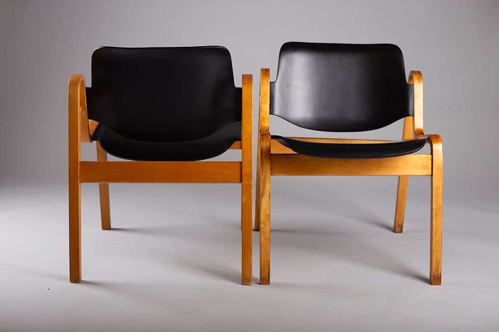Thumbnail: Ilmari Tapiovaara, pair of 1950s Wilhelmiina chairs, Wilh. Schauman Ltd