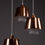 Thumbnail: Itsu, set of 3 Finnish 1950's copper pendant lamps