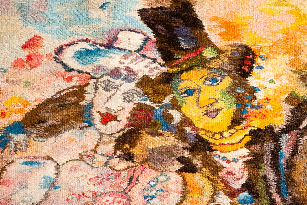 Thumbnail: Mid-century modern big Wall hanging, Théo Tobiasse, H.C. Anderssen motif