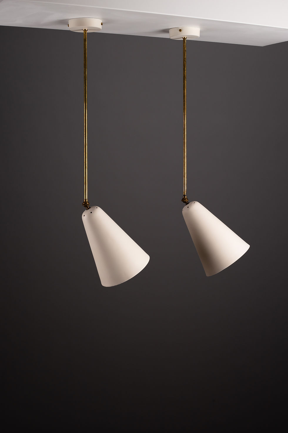 Thumbnail: Paavo Tynell, pair of 1950s ceiling/wall lamps, Idman Oy