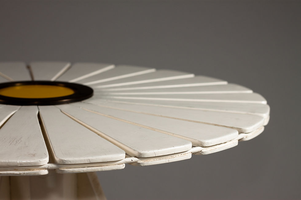 Thumbnail: Alvar Aalto, set of 1950's "aurinko", sun-series table and two chairs