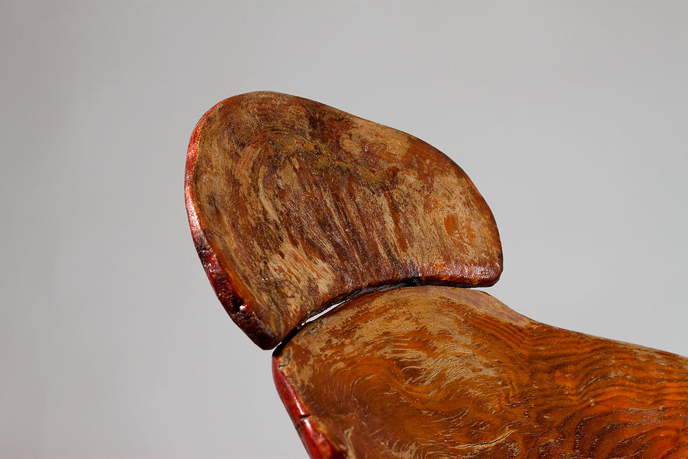 Thumbnail: Finnish Unique 1950s Burl Rocking Chair from Lapland