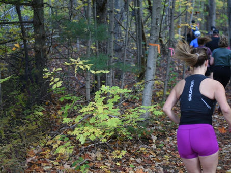 Runners on a trail