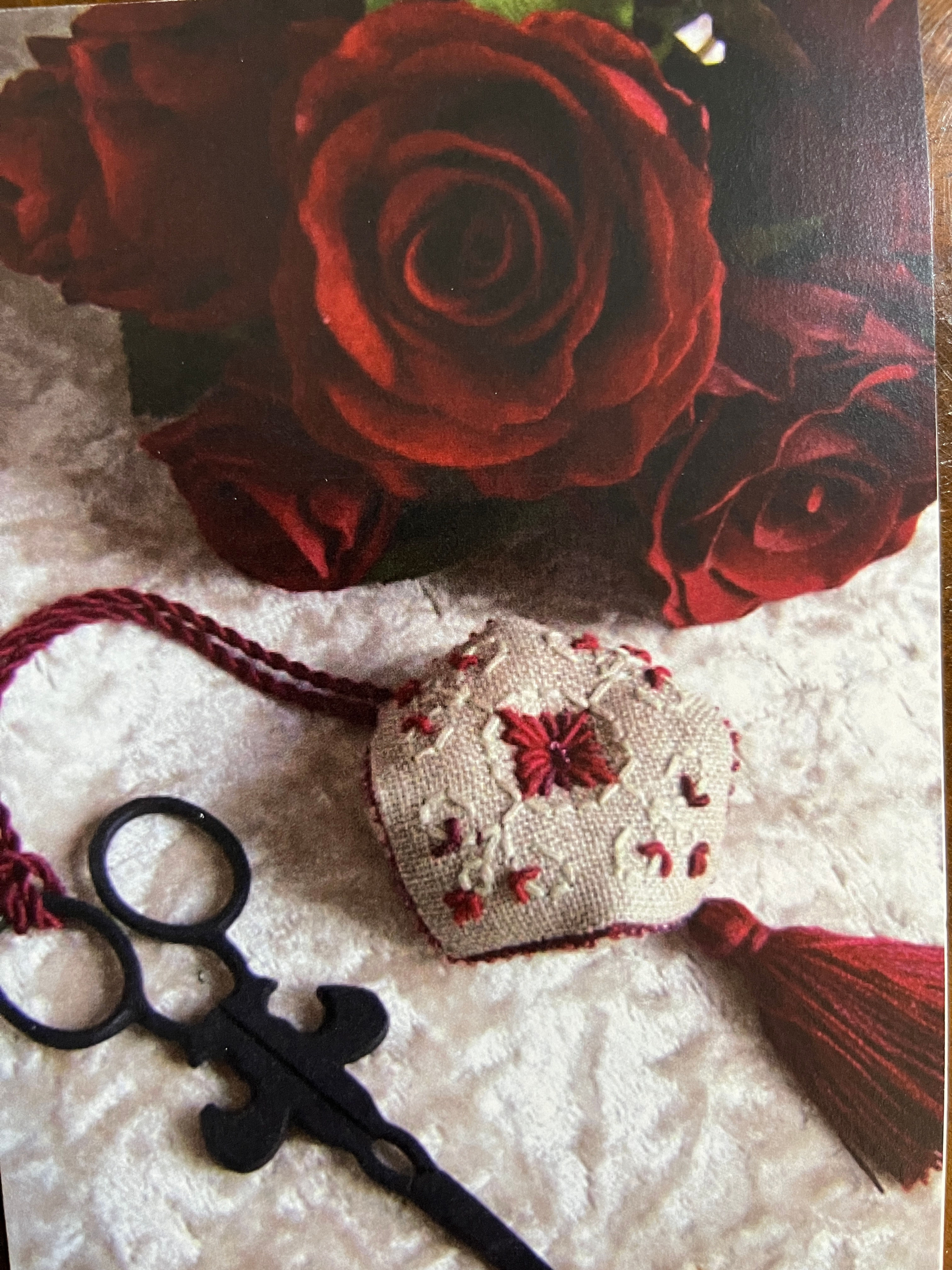 Note Card - In the Burgundy Scissors Fob