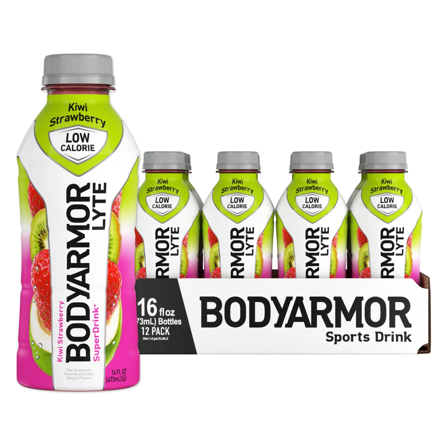 Bodyarmor Lyte Kiwi Strawberry Juice , 16 fl.oz Bottle, Pack of 12