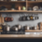 kitchen with pots and pans on the countertops