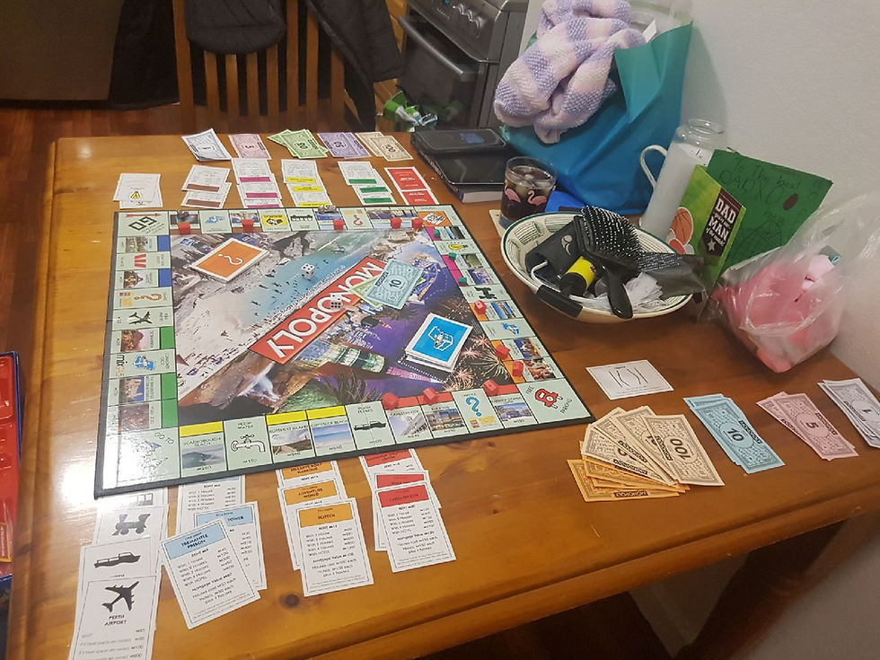 Perth monopoly at the Nix house