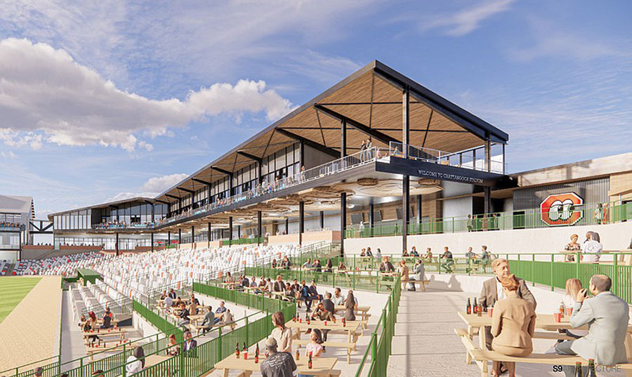 Rendering of the new 'Lookouts' Stadium