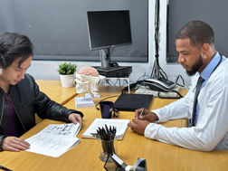 Edward and Daren going over lines.