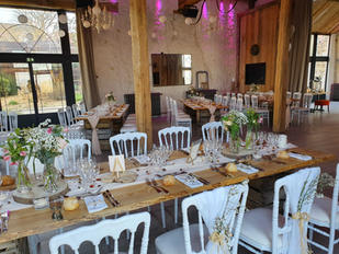 Décoration de table au Clos de l'Orangerie