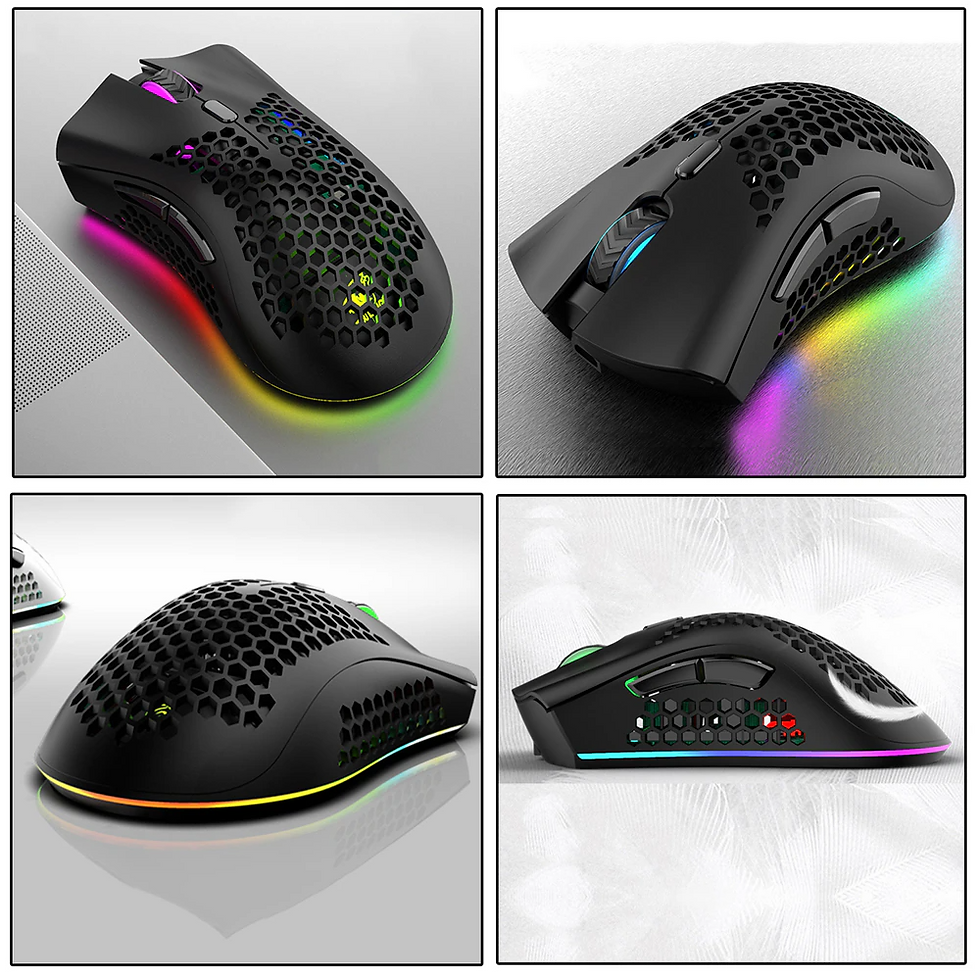Thumbnail: Wireless Mouse Gaming Rechargeable Optical Mouse Cordless 7 Color LED Backlit PC