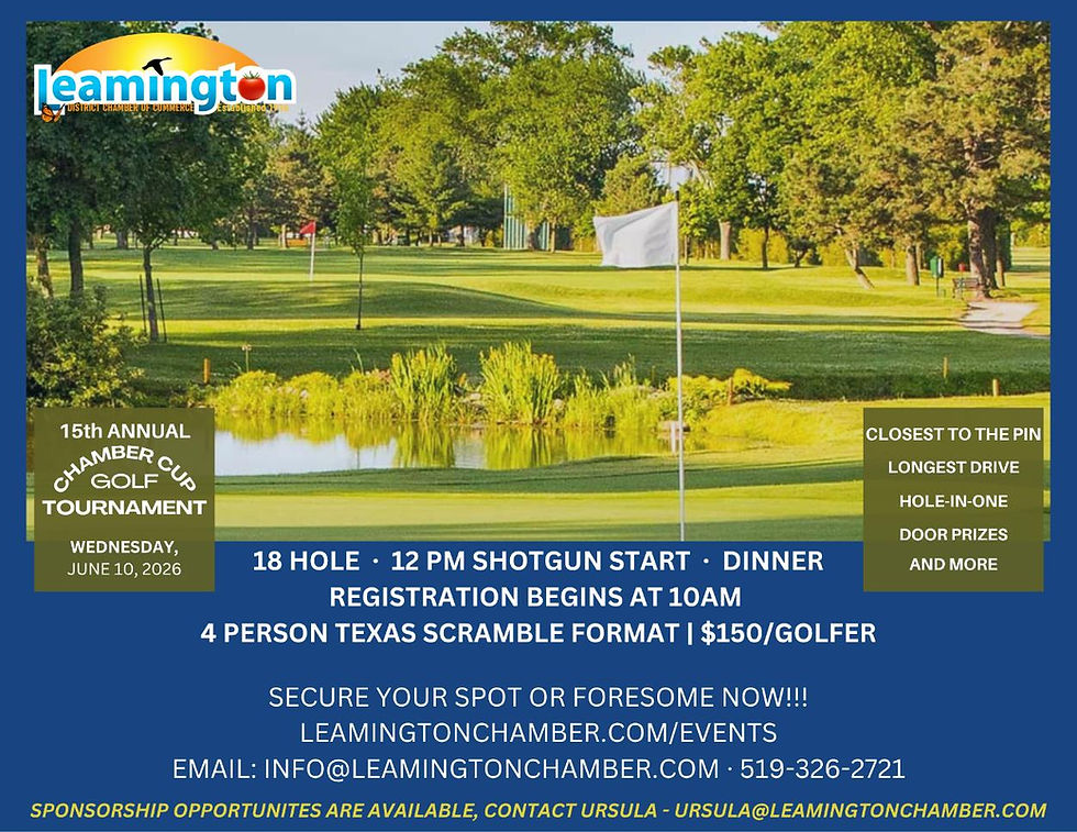 15th Annual Leamington District Chamber of Commerce Golf Tournament