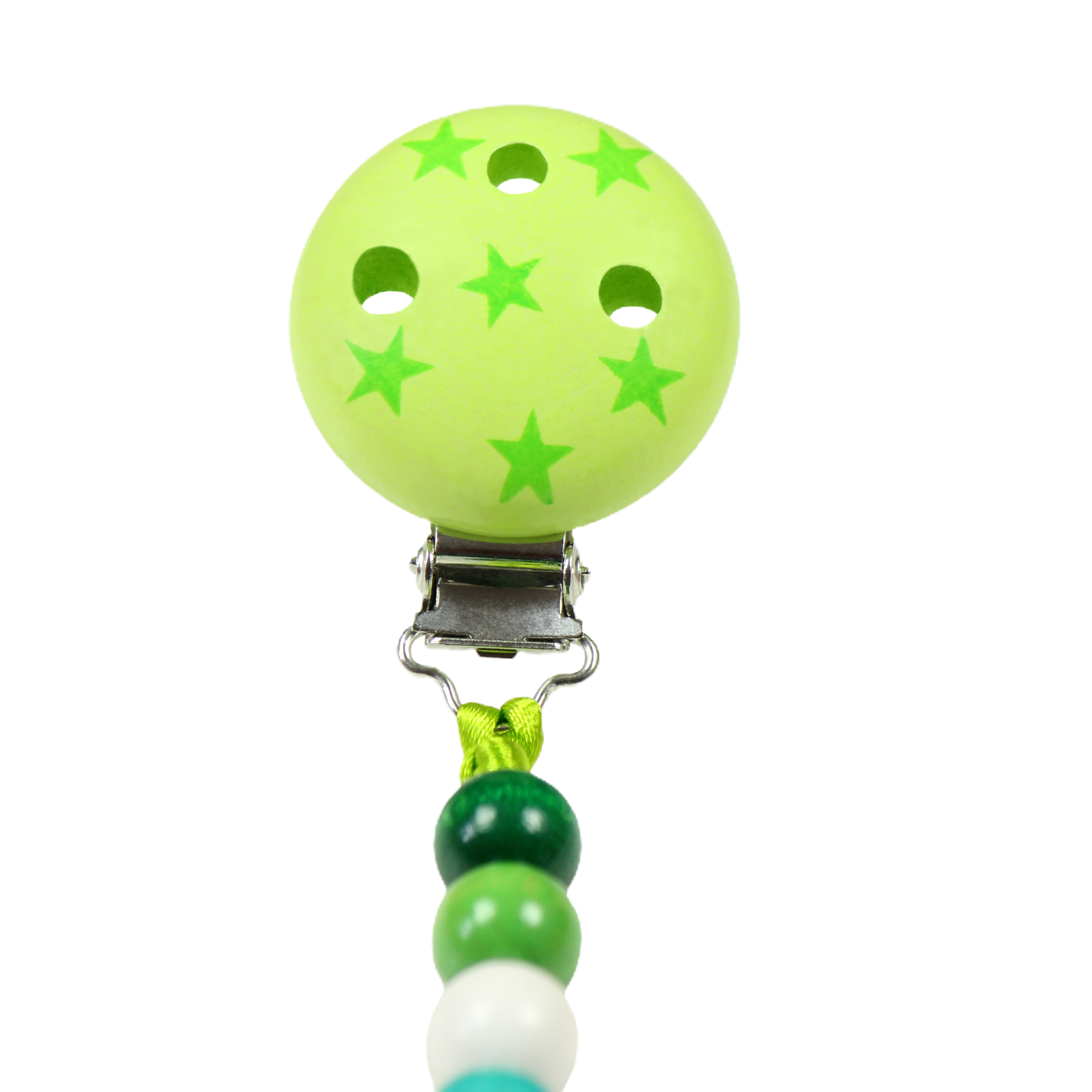 Clip - Appeltjesgroen met groene sterretjes