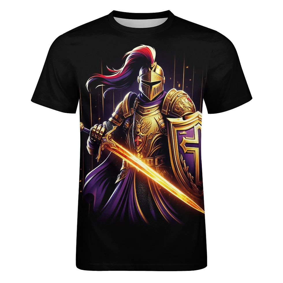 Thumbnail: Men's Bold Templar Knight Cotton T-Shirts