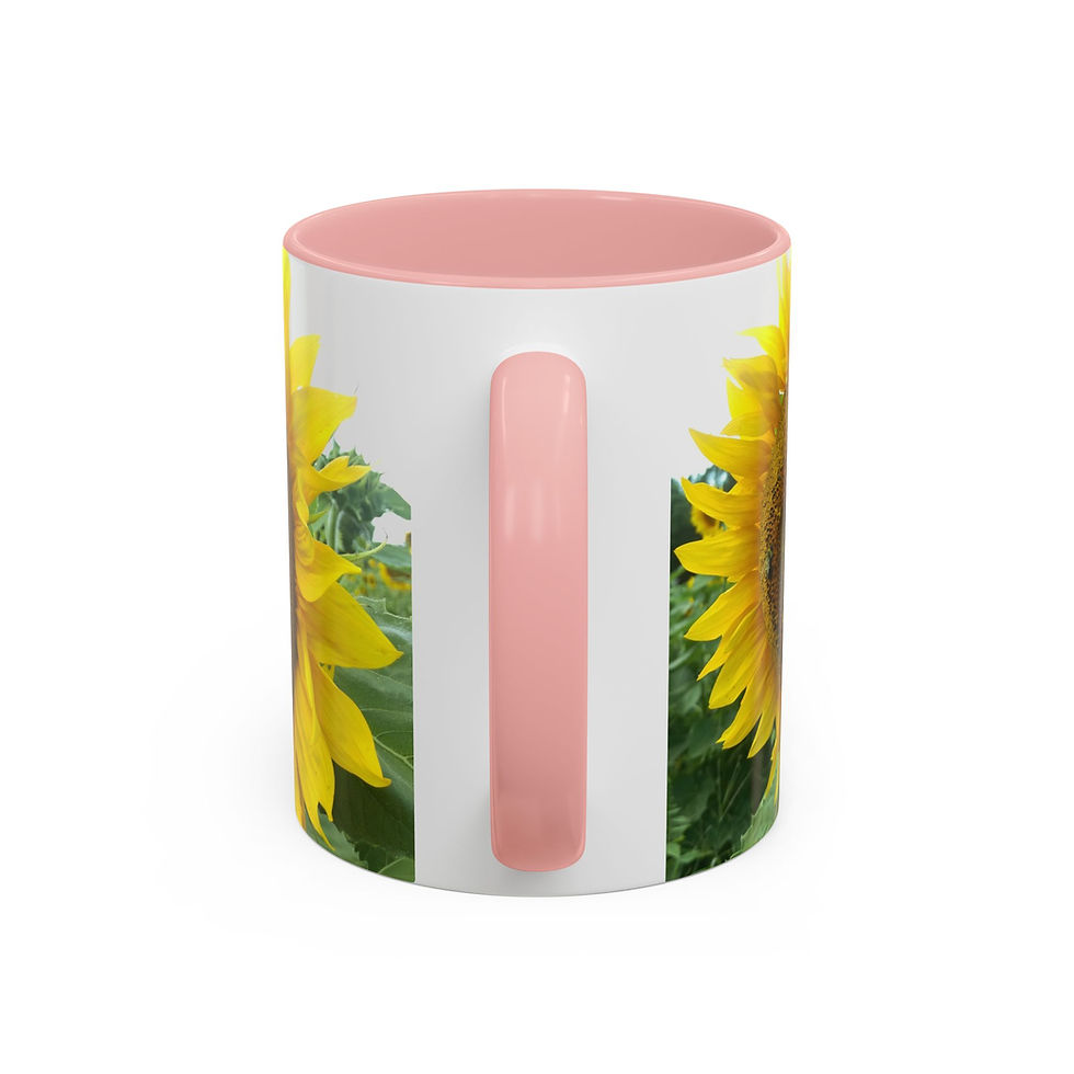 Thumbnail: Sunflower Accent Coffee Mug, Floral Drinkware Gift, Nature Lover’s Mug, Bright