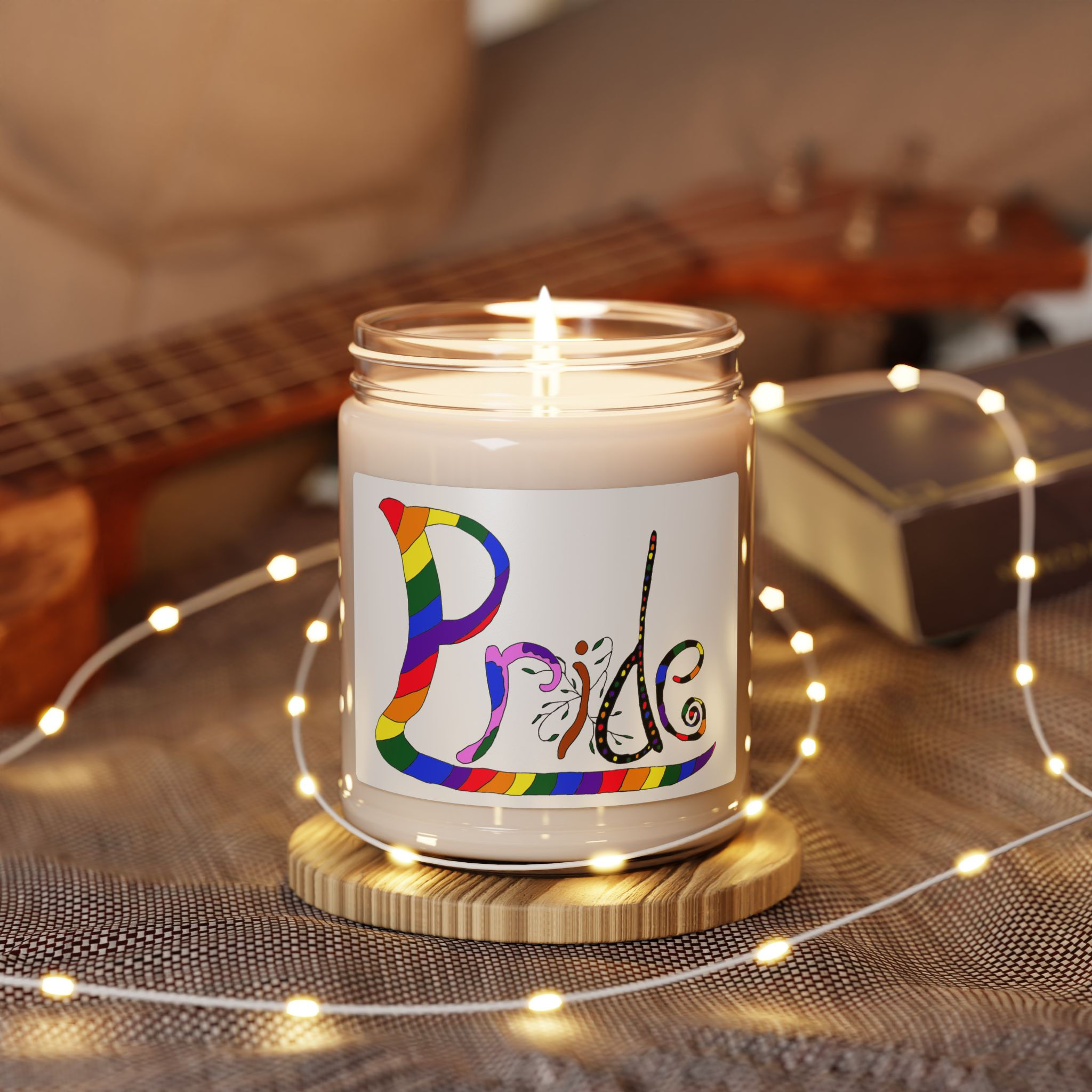 Pride Scented Soy Candle, LGBTQ+ Gift, Home Decor, Vegan Candle, Aromatherapy
