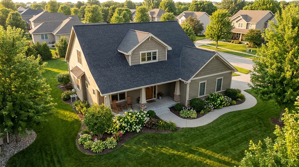 Nebraska home with a professionally maintained roof