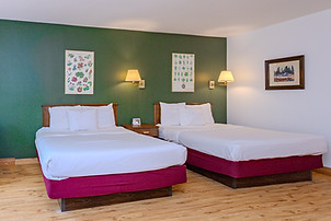 a spacious hotel room at holiday acres resort in rhinelander wisconsin
