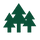 three trees as an icon
