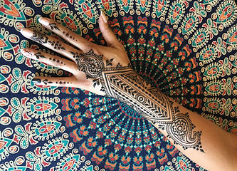 Henna Tattoo on Textured Background