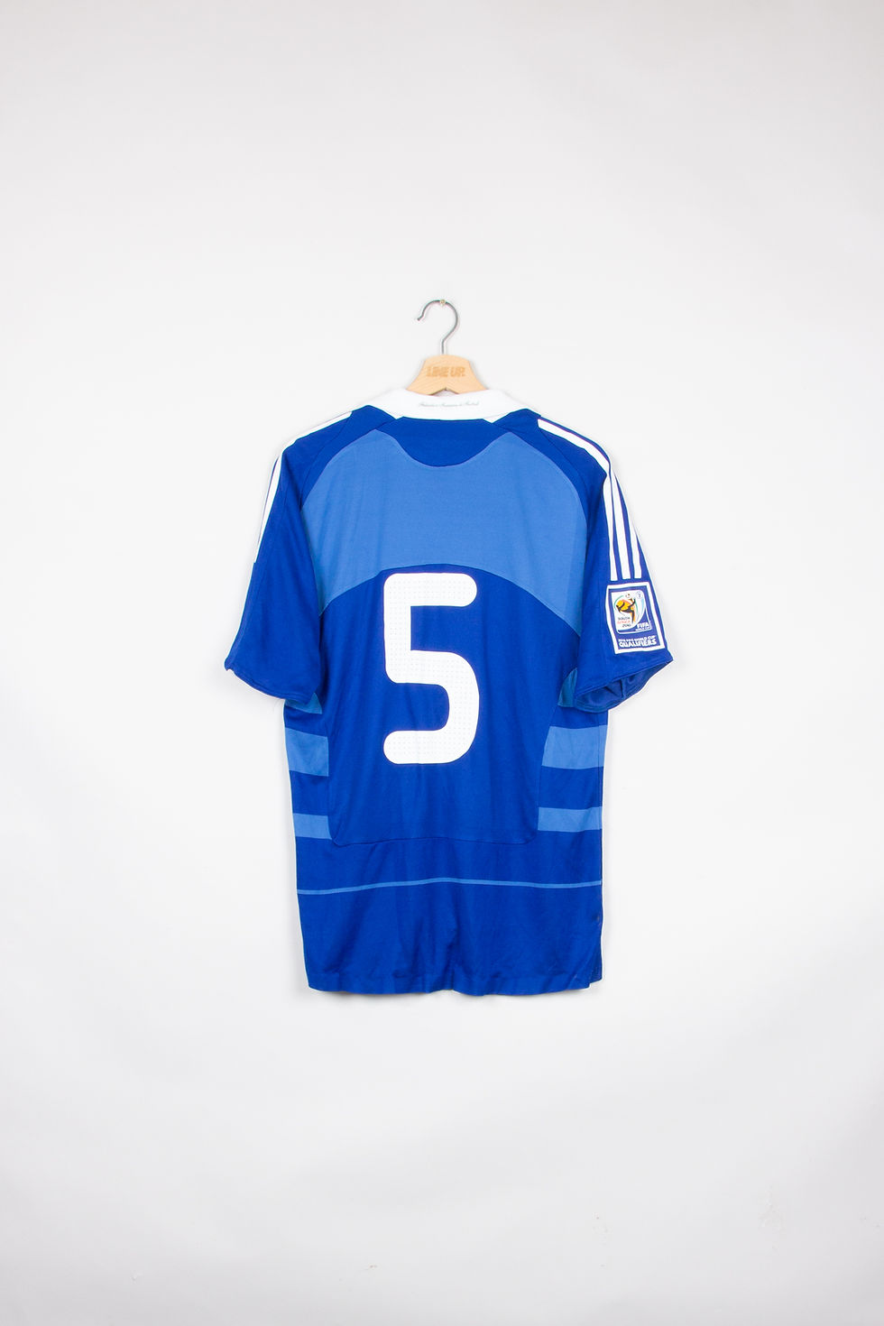 Miniature : Maillot Adidas Football FFF Equipe de France Home Préparé GALLAS 2009/10 - L
