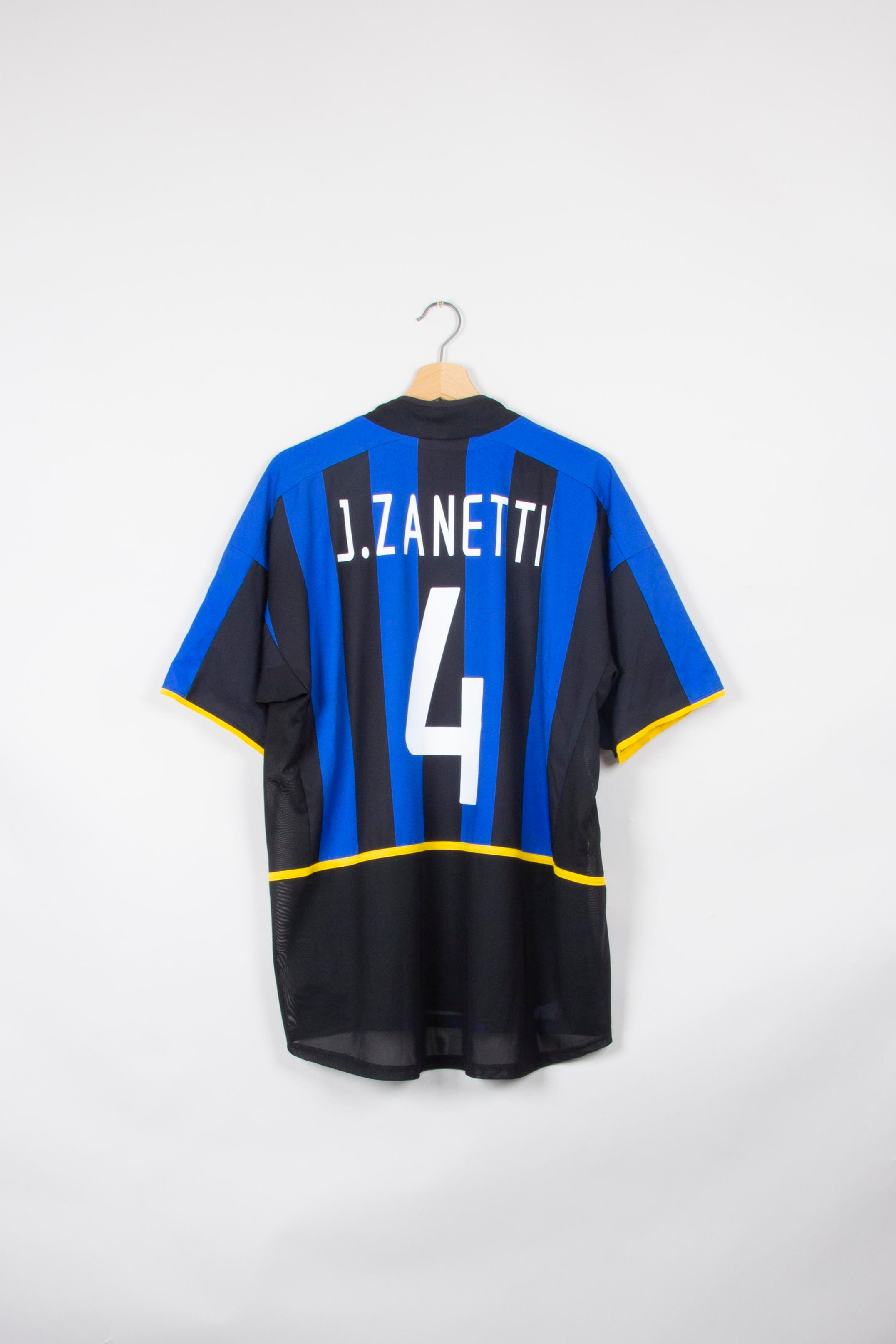 Maillot Nike Football Inter Milan Home Stock Pro Vintage J.ZANETTI 2002/03 - L