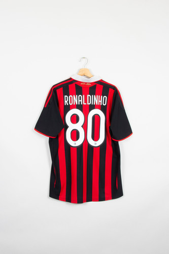Maillot Milan AC Domicile No 80 Ronaldinho 2009/2010 Maillot Milan AC Domicile No 80 Ronaldinho 2009/2010