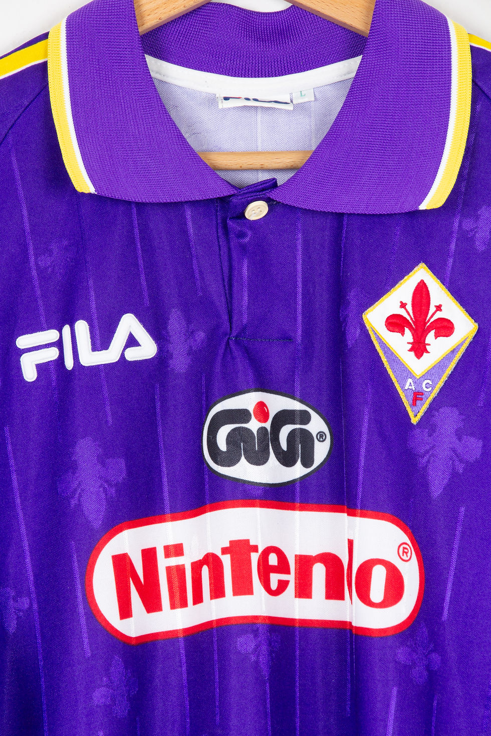 Miniature : Maillot Fila Football AC Fiorentina Home Vintage BATISTUTA 1997/98 - L