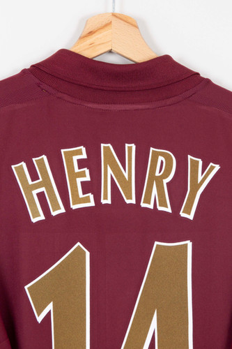 Maillot Arsenal 2005/06 Rétro #14 Thierry Henry - Taille L - Jaune - Neuf Nike