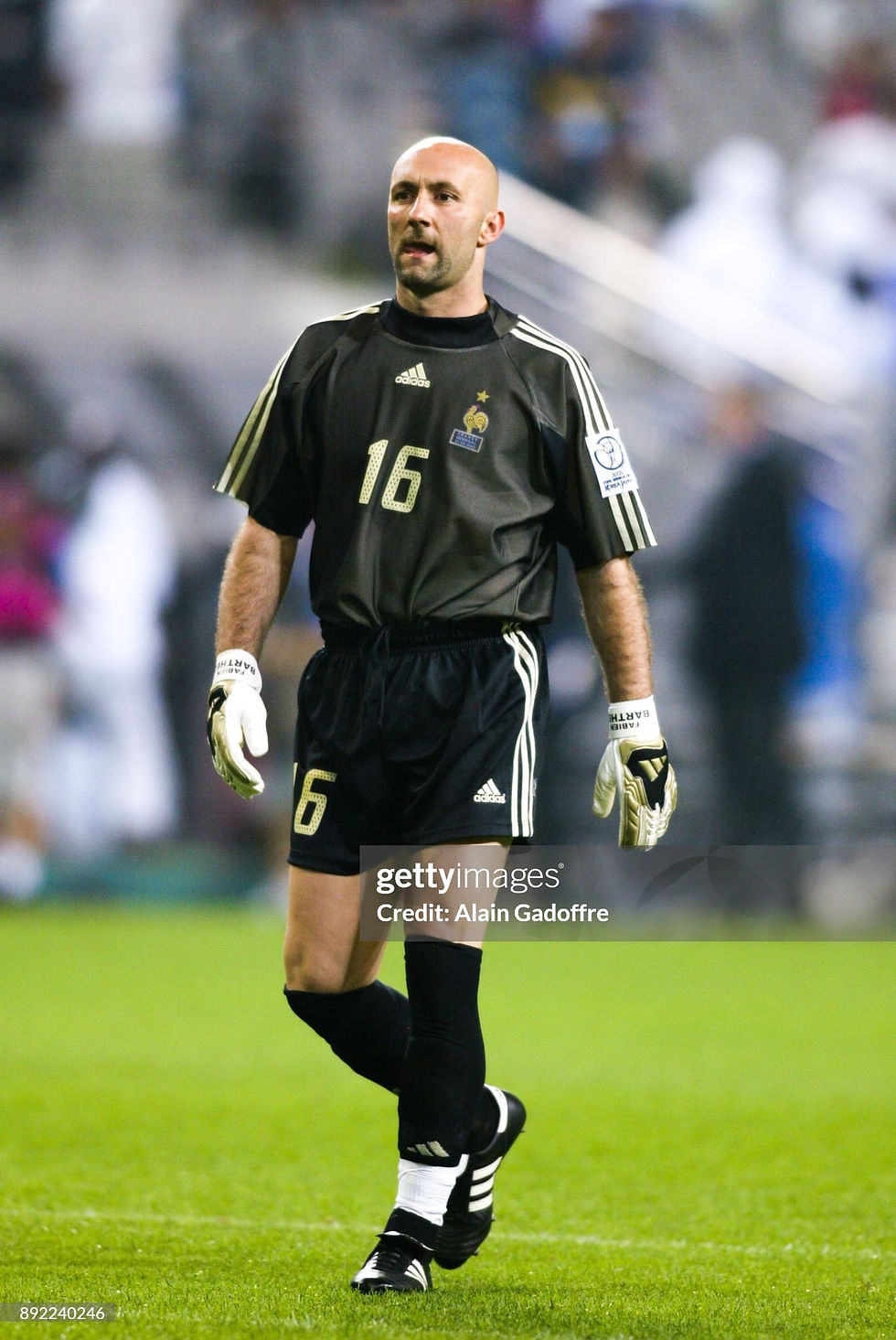 Miniature : Maillot Adidas Football FFF Equipe de France Goalkeeper BARTHEZ 2002/03 - XL