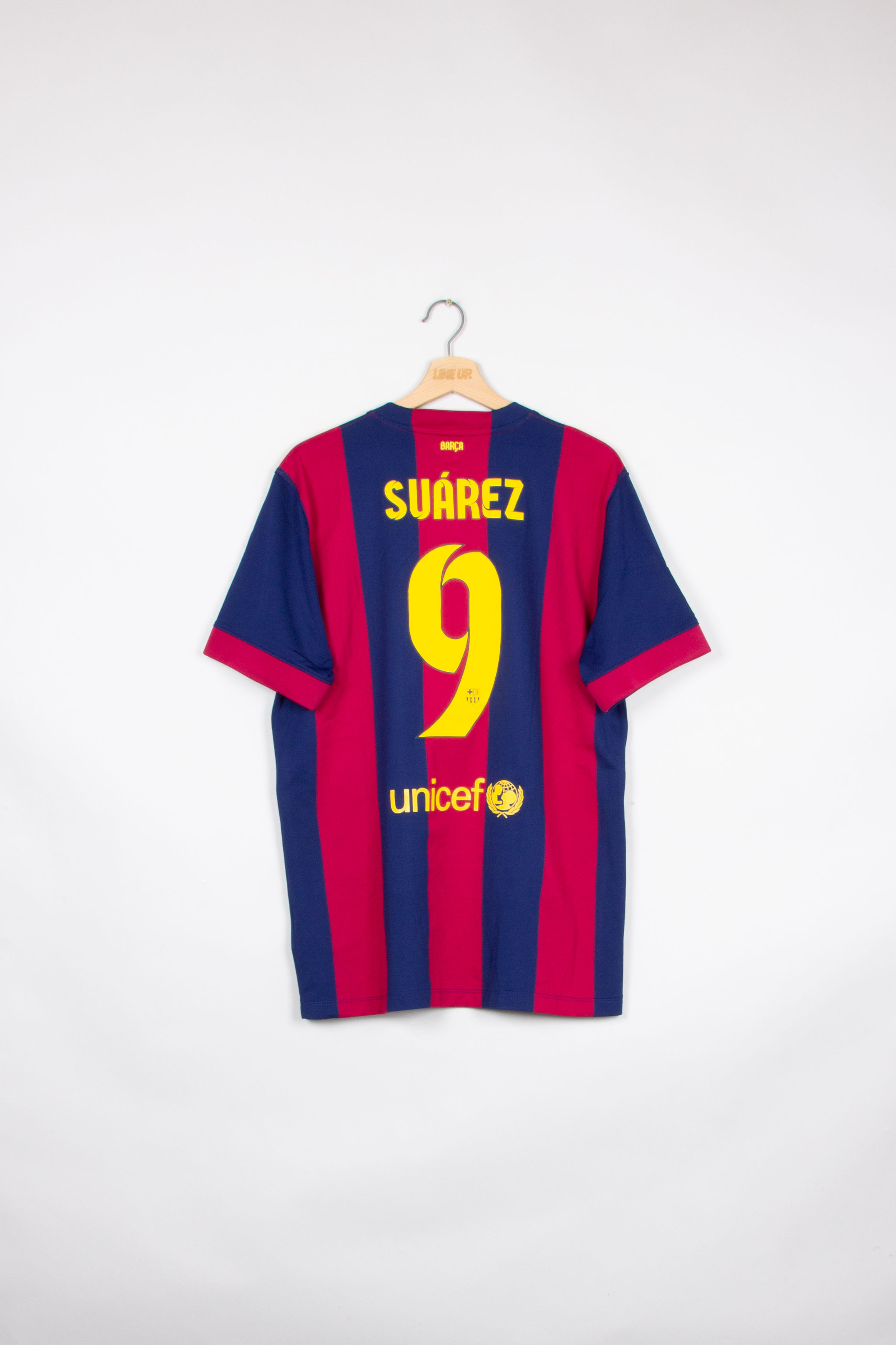 Maillot Nike Football FC Barcelone Home Vintage SUAREZ 2014/15 - L