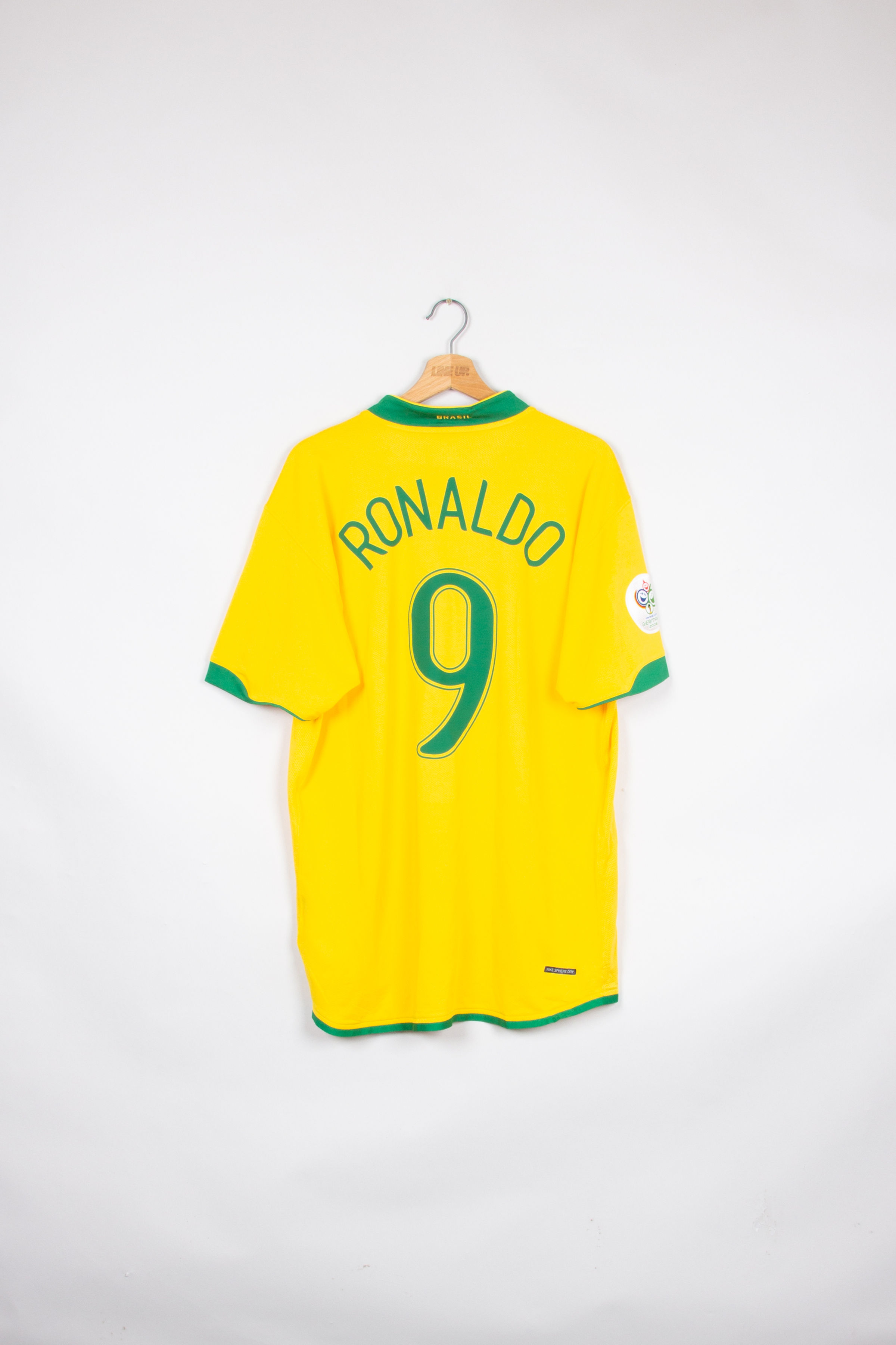 Maillot Nike Football Brésil Home Vintage RONALDO 2006/07 - XL