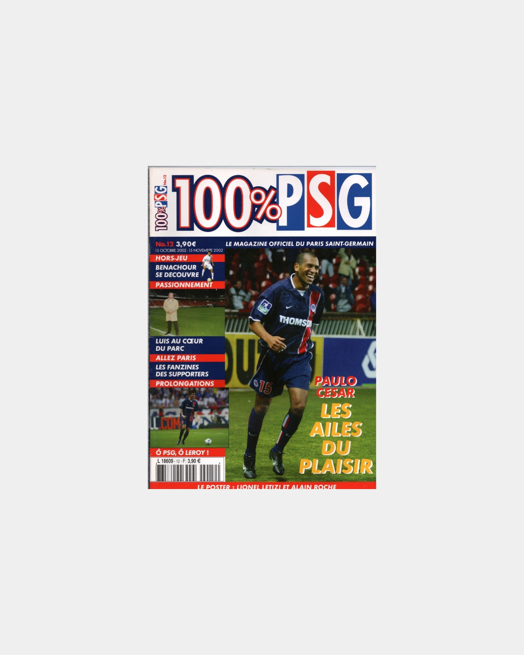 Magazine Football 100% PSG Paris Saint-Germain Vintage 2001 - N°12
