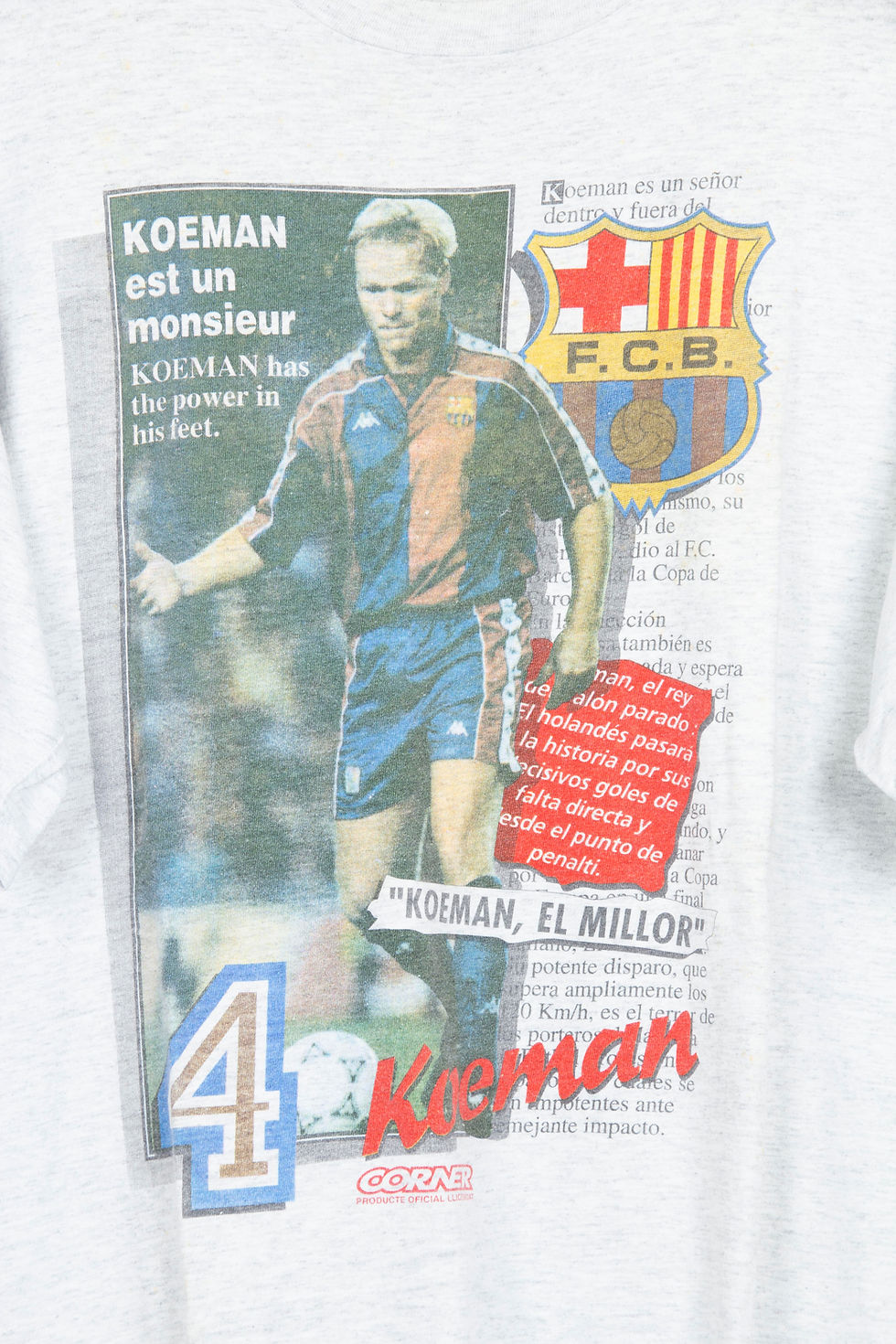 Thumbnail: T-shirt Vintage Football FC Barcelone Custom KOEMAN 1990s - XL