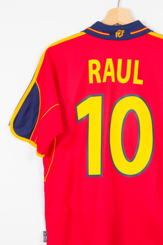 Maillot de football Raul #10 Espana Espagne Rare vintage Maillot de football Raul #10 Espana Espagne Rare vintage