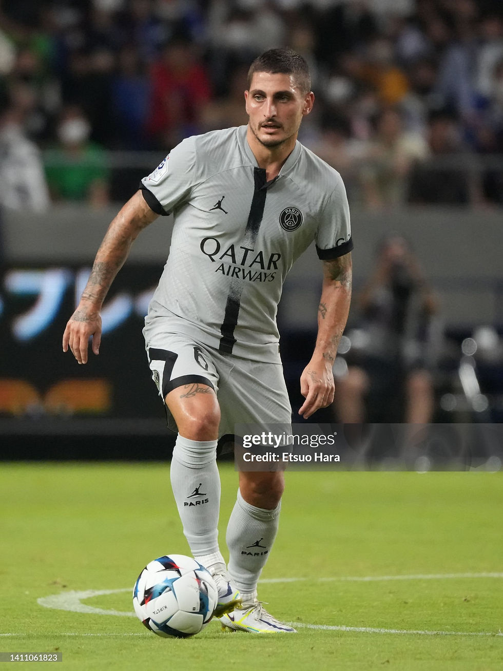 Thumbnail: Maillot Jordan Football Paris Saint-Germain Away Stock Pro VERRATTI 2022/23 - M