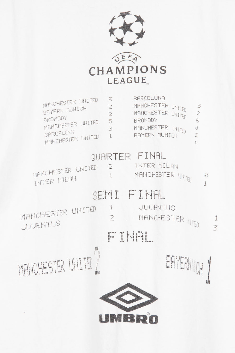 Thumbnail: T-shirt Football Manchester United vs Bayern Munich 1998/99 - M