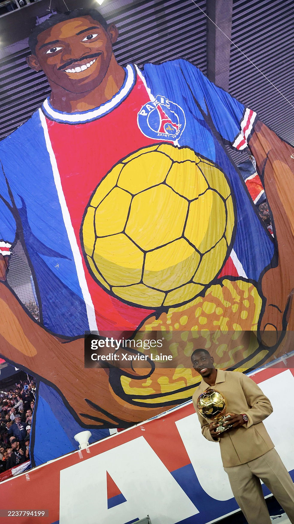 Miniature : Écharpe Football PSG Paris Saint-Germain Ousmane DEMBELE Ballon d'Or  - 2025