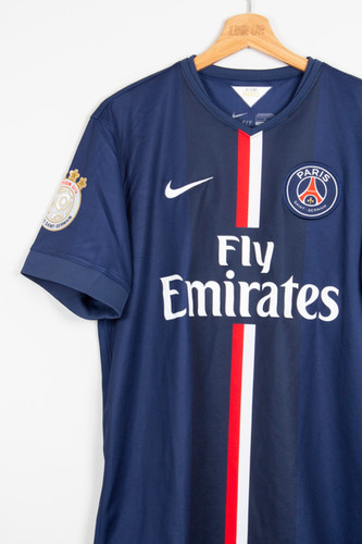 Marco Verratti Front Signed Paris Saint-Germain 2014-15 Home Shirt: Ici c'est Paris Special Edition Marco Verratti Front Signed Paris Saint-Germain 2014-15 Home Shirt: Ici c'est Paris Special Edition