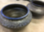 Blue crater pots