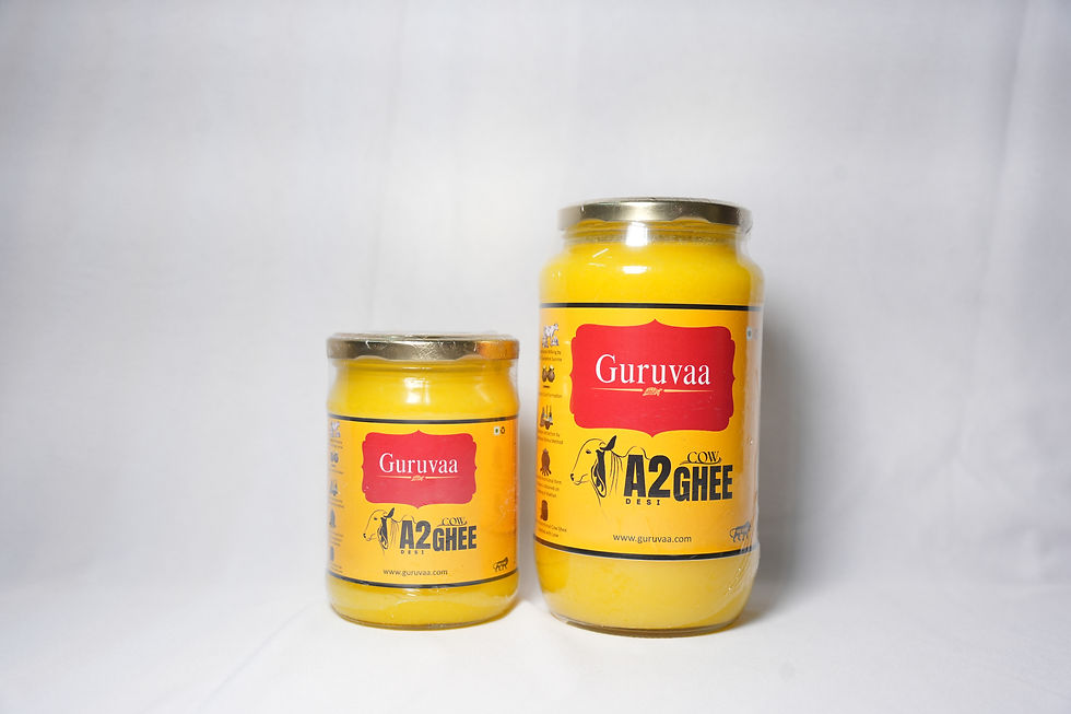Thumbnail: Guruvaa A2 Desi Gir Cow Ghee – Bilona Method 1000ml