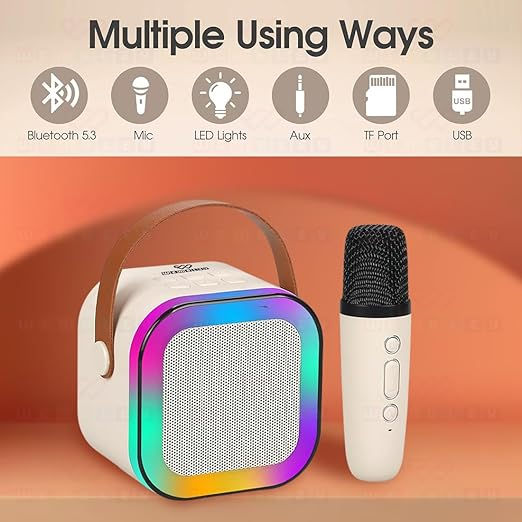 Thumbnail: Karaoke Machine for Kids Adults Mini Portable Blue-Tooth Karaoke Speaker