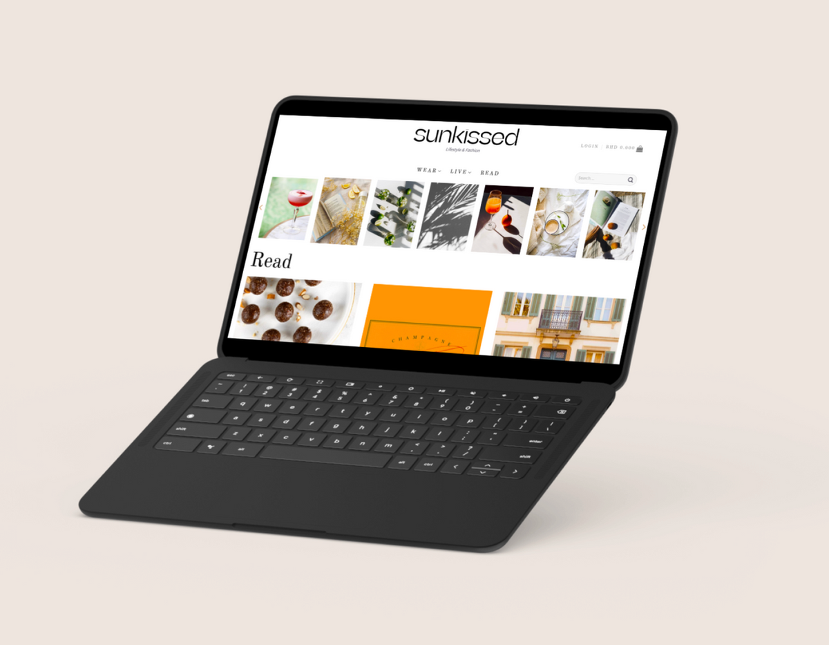 Sunkissed web and packaging design
