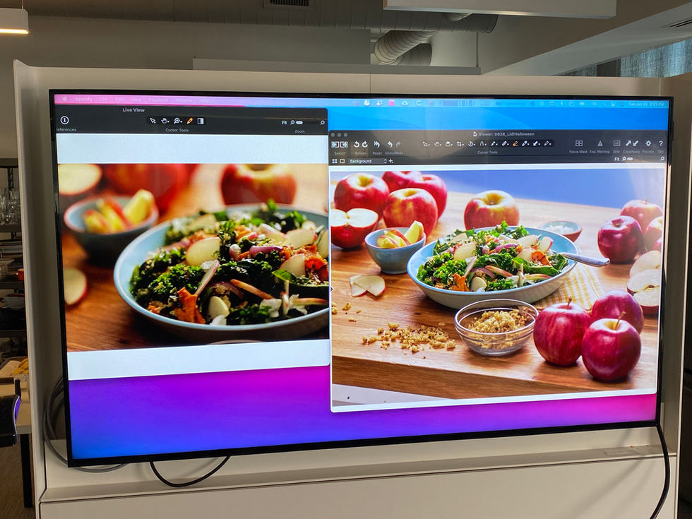 apple salad photoshoot